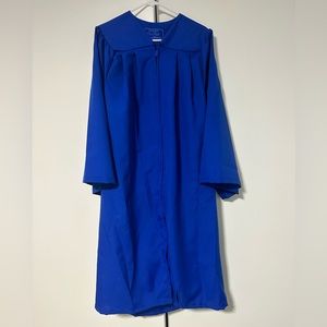 Blue Graduation cap, gown and hood!